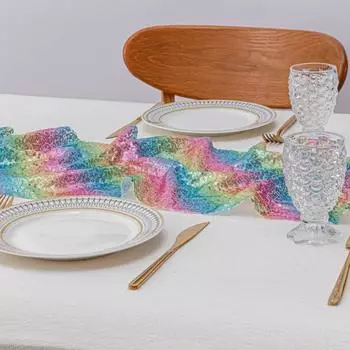 Радужные блестки настольные флаги товары для дня рождения свадебные украшения предметы первой необходимости 30x180