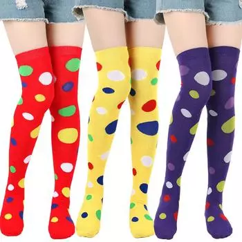 Радужные чулки Полосатые длинные носки Женские носки выше колена Женские гольфы Чулки as the picture