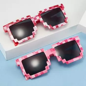 Радужные клетчатые очки для вечеринок для взрослых, прямые трансляции, забавные солнцезащитные очки, солнцезащитные очки для стойл, антифиолетовые