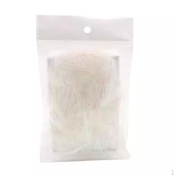 Радужные клочья подарочной упаковки, наполнитель для корзины, аксессуар для декора подарка на вечеринку - белый, как описано