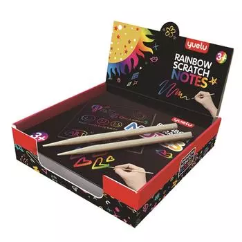 Радужные скретч-мини-заметки, бумажные карточки, подарочные трафареты с поделками для детей, детская игрушка L2W7 A-1