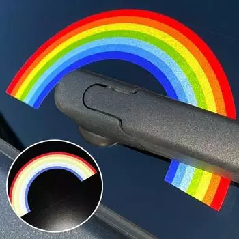 Радужные светоотражающие наклейки на автомобиль, наклейка на переднее и заднее стекло автомобиля, декоративная наклейка на кузов мотоцикла, радужная наклейка, самоклеящаяся