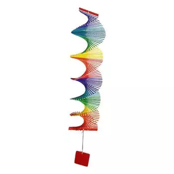 Радужный 3D ветряной вертушка - красочные подвесные колокольчики из бамбука ручной работы для украшения сада и улицы, 1 шт. 01