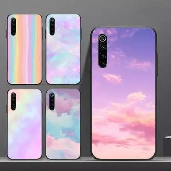 Радужный акварельный чехол для телефона Realme GT 2 9i 8i 7i Pro X50 X2 C21 C20 C11 C3, мягкий черный чехол для телефона Realme GT 2 Pro