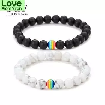 Радужный браслет для пар, мужские ювелирные изделия Bileklik, браслеты для женщин, Erkek Bileklik Pulseras Mujer Pulseira Femme Masculina, повязка на руку
