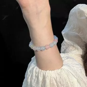 Радужный браслет из халцедона, женский легкий роскошный персонализированный браслет в национальном стиле, новый китайский цветной браслет