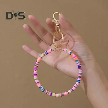 Радужный брелок из полимерной глины, милый повседневный аксессуар, декоративный уникальный брелок для сумок для мобильных телефонов разноцветный