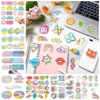 Радужный цвет Наклейка для снятия беспокойства Клейкая лента для захвата Взрослая наклейка на кончик пальца Студент 10pcs/set-no.2