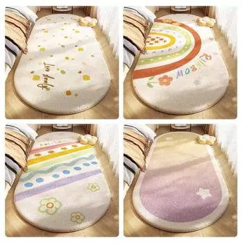 Радужный имитация кашемирового ковра для спальни, одеяло, легкий роскошный длинный толстый домашний коврик для детей и девочек, ковер для комнаты 600MMx1600MM