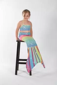 Радужный костюм русалки с хвостом
