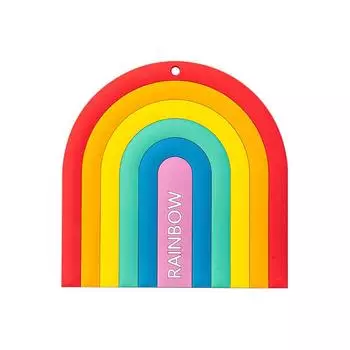 Радужный коврик для стола, подставка под кастрюлю, утолщенная подставка для столовых приборов, теплоизоляция, подставка для кухни, предотвращает ожоги, домашний декор S