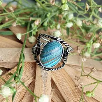 Радужный кварцевый драгоценный камень, стерлинговое серебро 925 пробы, регулируемое ювелирное кольцо NST-J2H2445