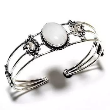 Радужный лунный камень, драгоценный камень 925, посеребренный браслет ручной работы, ювелирные изделия, браслет-манжета