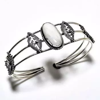 Радужный лунный камень, драгоценный камень 925, посеребренный браслет ручной работы, ювелирные изделия, браслет-манжета