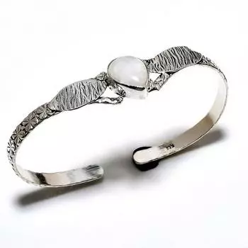 Радужный лунный камень, драгоценный камень 925, посеребренный браслет ручной работы, ювелирные изделия, браслет-манжета