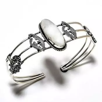 Радужный лунный камень, драгоценный камень 925, посеребренный браслет ручной работы, ювелирные изделия, браслет-манжета