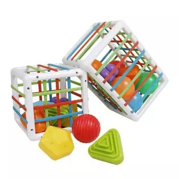 Радужный парусник для младенцев, пазл для раннего образования, форма, цвет, познавательный захват, сенсорная обучающая игрушка