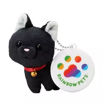 [радужный питомец] Моя мягкая игрушка-кошка (черный)