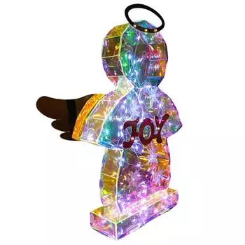 Радужный призматический ангел Призматический светодиодный ночник-ангел Призматический радужный светодиодный светильник-ангел Праздничный подарочный стол-украшение