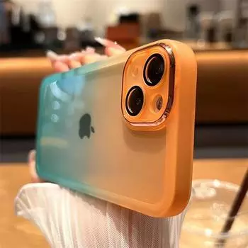 Радужный прозрачный чехол-бампер для телефона iPhone 14Pro Max 13 12 11 Pro Max XS Max XR 14 Plus противоударный защитный мягкий чехол iPhone 14 Pro Max синий