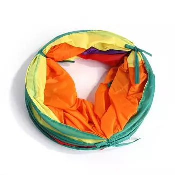 Радужный S-образный туннель для кошек, игрушки, изгиб, туннель для домашних животных, интерактивные игрушки для прохода кошек для котенка, кролика разноцветный