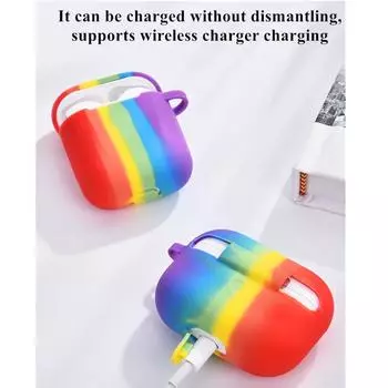 Радужный силиконовый чехол для наушников Apple Airpods Pro, защитный чехол для беспроводных наушников Bluetooth для Air Pods 1 2 3, мягкая коробка
