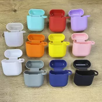 Радужный силиконовый защитный чехол для AirPods 3 с крючком AirPods1/2