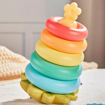 Радужный стекер колец радужная башня для укладки обучающая стекерная игрушка для детей малышей Style A