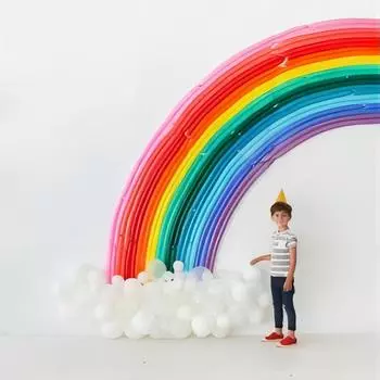 Радужный воздушный шар, гирлянда, арка, макаронный шар, украшения для свадьбы, дня рождения, вечеринки для детей, для крещения девочек, для детского душа, Globos