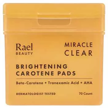 Rael, beauty, miracle clear, осветляющие каротиновые подушечки, 70 шт.