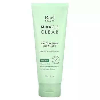 Rael, Beauty, Miracle Clear, отшелушивающее очищающее средство, 5,1 жидких унций (150 мл)