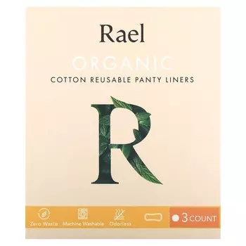 Rael, многоразовые ежедневные прокладки из органического хлопка, 3 шт.