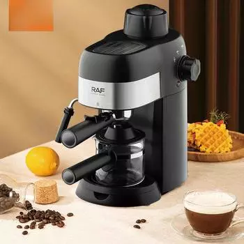 RAF эспрессо-машина для дома, небольшая полуавтоматическая кофемашина с паровой пенкой высокого давления для офиса, кофемашины для эспрессо, кофейник с чёрный