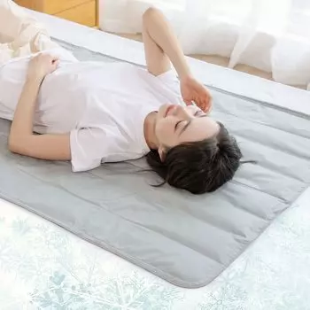 rafuteru Охлаждающий гель Охлаждение Прохладный для охлаждающей кровати Охлаждающая кровать Прохладный Мгновенный летний тепловой удар Для обеда Складной серый коврик, Коврик, Коврик, Сенсорный, серый