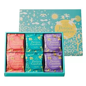 Ragetsudo Petit Gaufre 2 шт. x 12 запеченных Новые зимние сладости маленькие маленькие Подарки для семьи Уэно [сумки Уэно] Сладости, товары, подарки, сладости, конец года