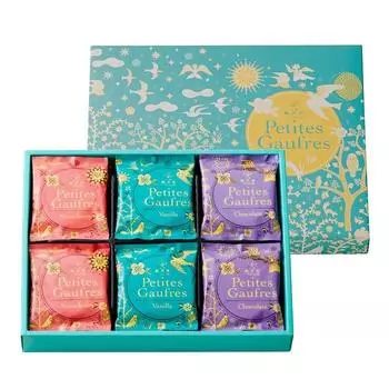 Ragetsudo Petit Gaufre 2 шт x 18 запеченные Новые зимние сладости маленькие маленькие Подарки для семьи Уэно [сумки Уэно] Сладости, товары, подарки, сладости, конец года