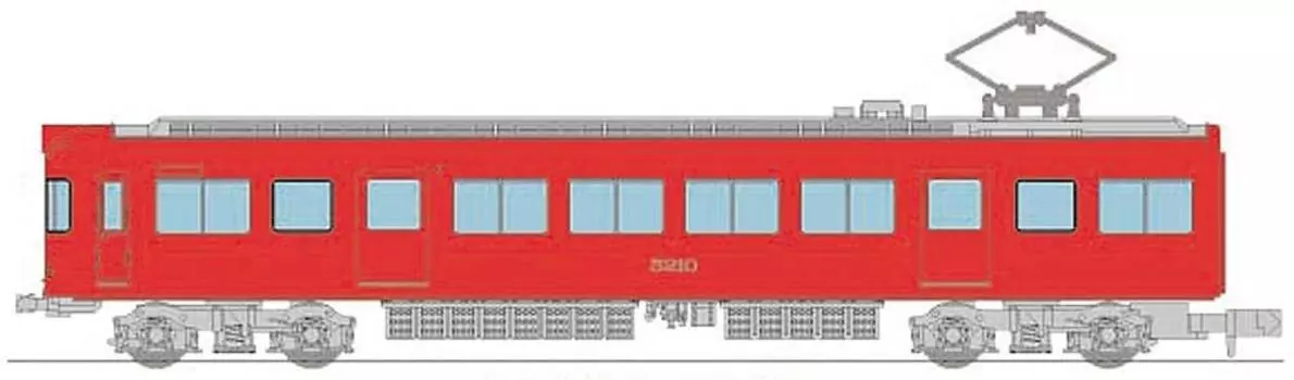 Railway Collection Meitetsu 5200 series set Scarlet 2-car
