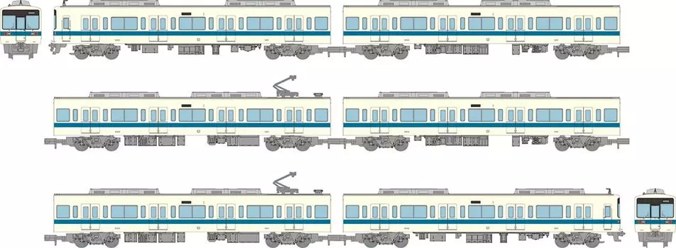 Railway Collection Odakyu Electric Railway Type 8000 Updated Car Set Diorama Supplies 6-Car