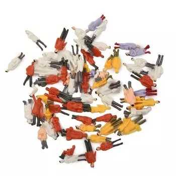 Макет железнодорожного поезда, окрашенные фигуры, смешанная партия из АБС-пластика