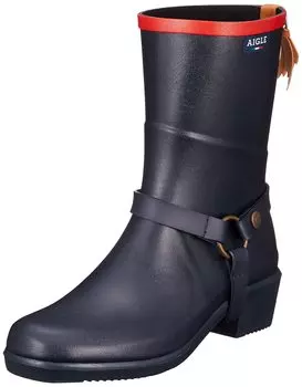 Rain Boots Logo Miss Julie Rubber Boots Dark Navy x Red cm [Aigle] [Official] [New Model] Women s 24.5