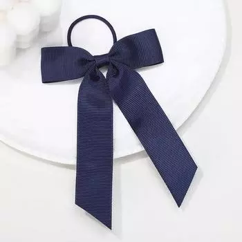 RAIN BOWS 1Pcs Solid Color Ribbon Bows Hair Bands Toddler Cheer Bow Head Rope Kids Basic Ponytail Headwear Hair Accessories