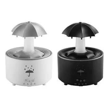Rain Drop Air Humidifier 300ml Home Fragrance Mist Humidifier Essential Oil Diffuser for Fireplace Table Housewarming Yoga SPA чёрный