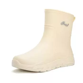 Rain shoes men s medium tube non-slip fishing rain boots waterproof shoes velvet warm kitchen bundle rubber shoes car wash overshoes 40