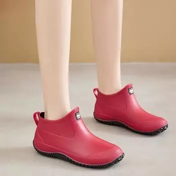 Rain shoes women s fashion casual couple sports waterproof water shoes non-slip short rain boots outdoor outdoor single shoes 35