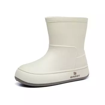 Rain shoes women s fashion wear rain waterproof non-slip soft sole student short rain boots velvet warm water shoes 36