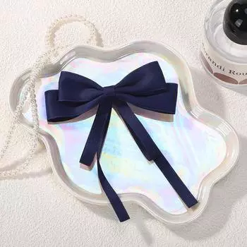 RAINBOW BOWS 1/2Pcs 4.3inch Double Layer Ribbon Bowknot Hair Clip Boutique Headwear Hairgripes Elegant Tassel Ponytail Hairclip