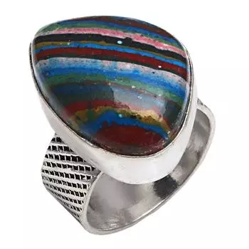 Rainbow Calsilica Gemstone Handmade Silver Jewelry 8