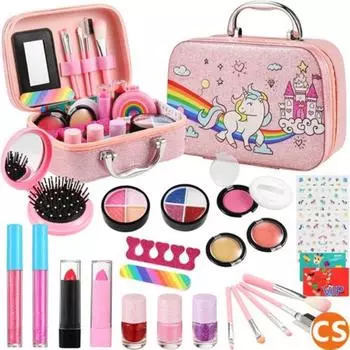 Rainbow Castle Unicorn Real Детский набор косметики для макияжа Косметика для век Цветная косметика Подарок на день рождения, Рождество, племяннику, 1 шт.