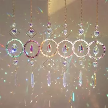 Rainbow Catcher Suncatcher Wind Chimes Wind Chimes Garden Decorations Crystals Wind Music Wall Decor Suncatcher To Hang Window