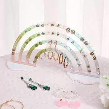Радужное облако акриловая рамка для ушей стойка для демонстрации вешалка для сережек держатель для хранения ювелирных изделий-гвоздиков органайзер